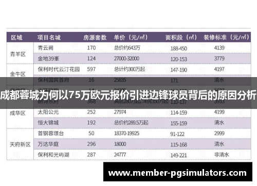 成都蓉城为何以75万欧元报价引进边锋球员背后的原因分析
