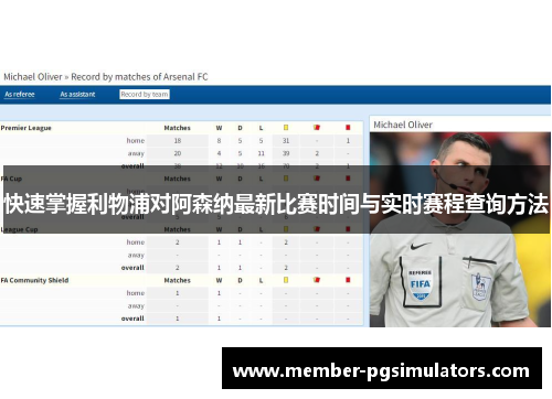 快速掌握利物浦对阿森纳最新比赛时间与实时赛程查询方法 快速掌握利物浦对阿森纳最新比赛时间与实时赛程查询方法