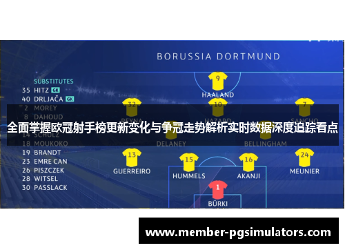 全面掌握欧冠射手榜更新变化与争冠走势解析实时数据深度追踪看点