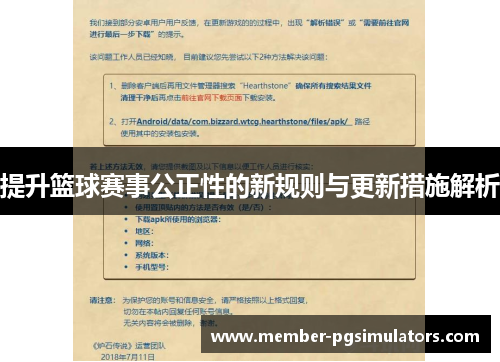 提升篮球赛事公正性的新规则与更新措施解析